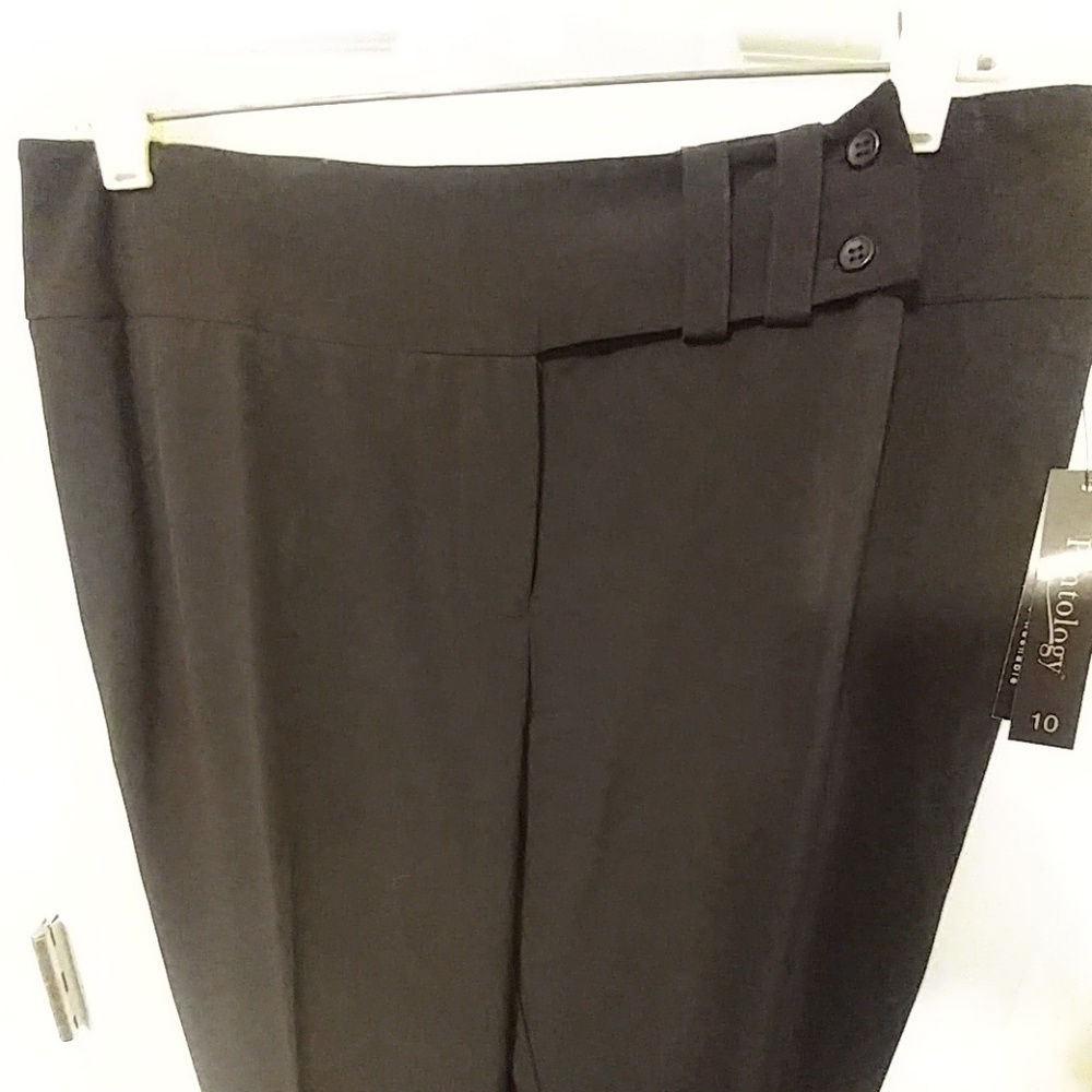 Pantology Black slacks size 10 NWT career washable